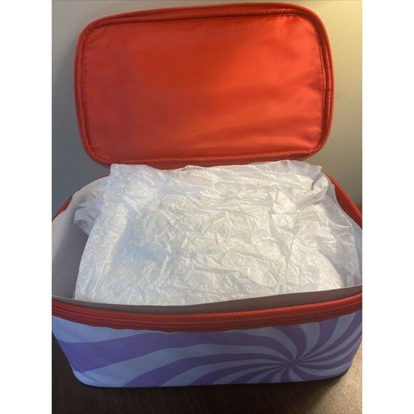 New Clinique Skincare Makeup Cosmetic Train‎ Case Travel Bag Purple Pinwhee - Picture 5 of 7